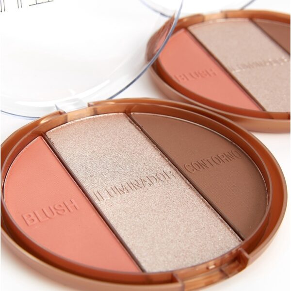 BLUSH, ILUMINADOR E CONTORNO 3 EM 1 -  VIVAI