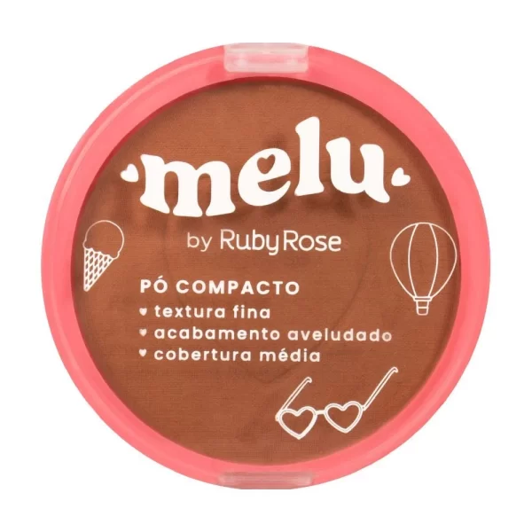 PO COMPACTO MELU - COR ME160 RUBYROSE